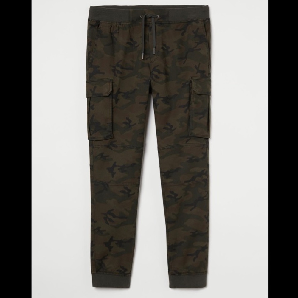 Contemporary Street Cotton Twill Camo Joggers
